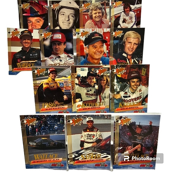 Wheels Trading Cards Toys Vintage Nascar Trading Cards Set Of 4 Rookie Thunder Series 1993